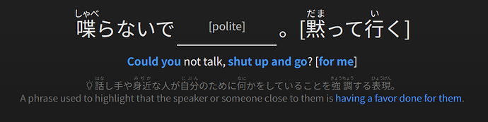 shut up polite